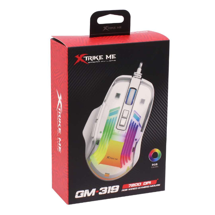 XTRIKE ME GM-319 Wired Gaming Mouse 7200 Dpi Customizable 7 Buttons
