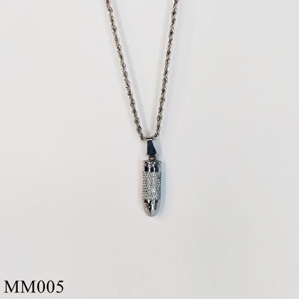 Bullet Pendant (Mens Necklace) - Bold Fashion with a Statement
