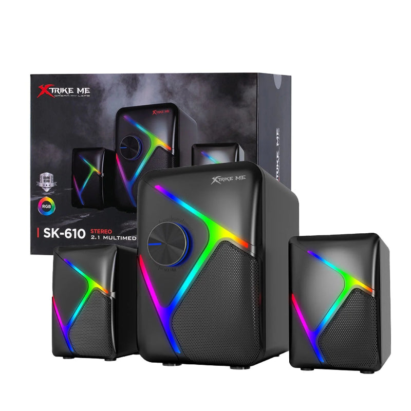 XTRIKE-ME SK-610 Subwoofer RGB 2.1 Speakers