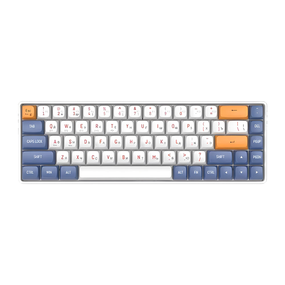 Aigo A68 Mechanical Keyboard Tri Mode Wireless/Wired Yellow Switch
