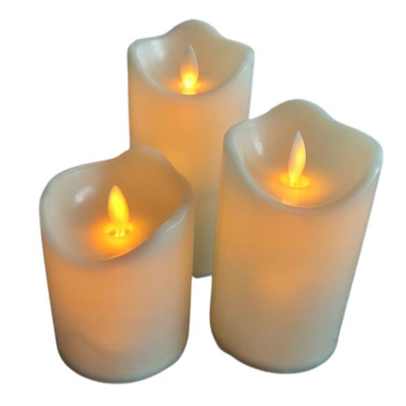 3 Pcs Led Swing Flame Decoration Candles