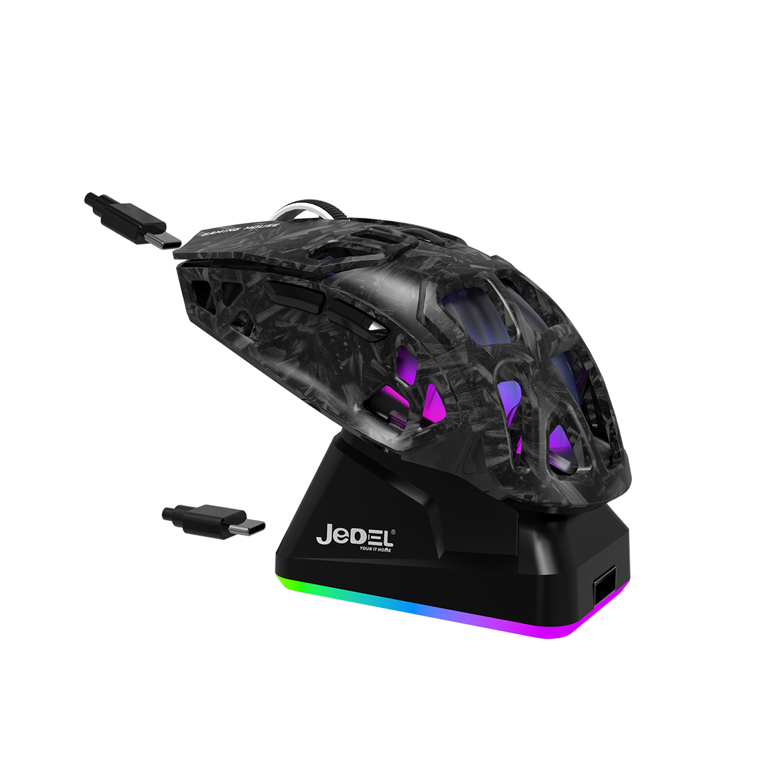 JEDEL GWH-111 Tri Mode Gaming Mouse with Dock 12000 DPI