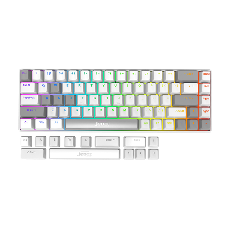 JEDEL KL-141 Mechanical Keyboard Wired (Extra Key Caps) 68 Keys
