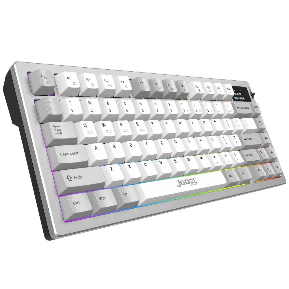 JEDEL WKL-88 Tri Mode Hot Swap, Linear Pink Switch Mechanical Keyboard