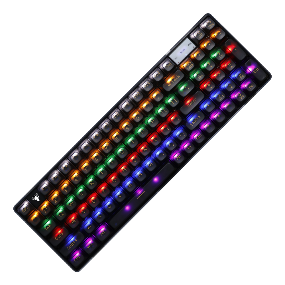 JEDEL KL-139B Transparent Mechanical Keyboard White Switch Wired