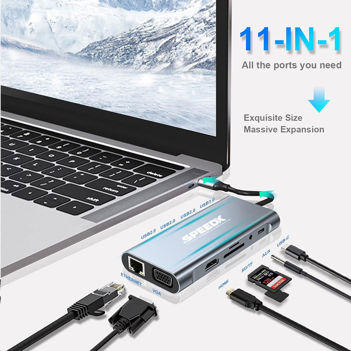Speed-X 11-In-1 Multi-port USB-C HUB SP-TC1101