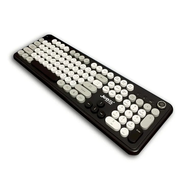 JEDEL WKB-104 Typewriter Style Keyboard Dual Wireless