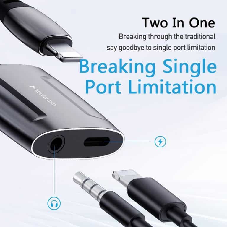 Mcdodo Apple iPhone Dual Port Splitter 3.5MM Lightning Converter