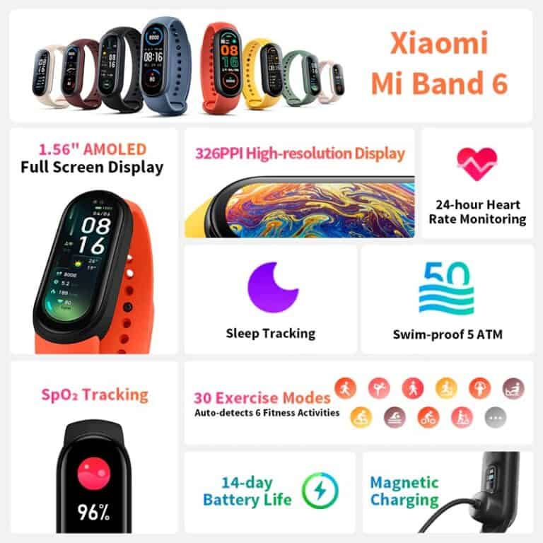 Mi Band 6 Smart Fitness Tracker Global