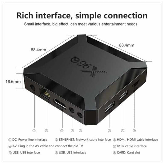 Original X96Q Android TV Box 2GB 16GB