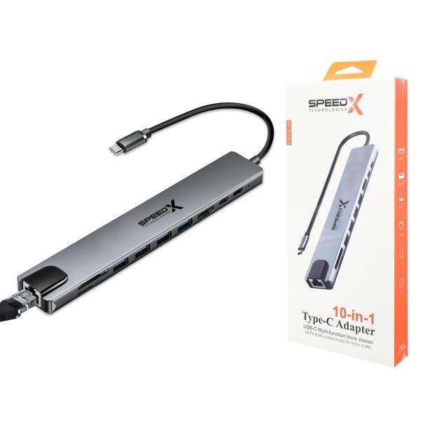 Speed-X 10-In-1 Multi Port USB-C HUB SP-TC1001