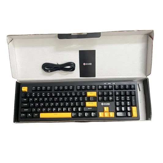 Oijige K108 Wired RGB Gaming Keyboard 104 Keys Silent Keys