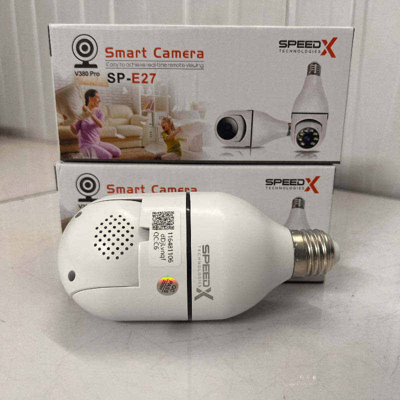 Speed-X SP-E27 Bulb Holder 360 Security Smart WIFI Camera