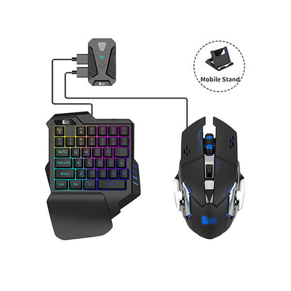 5-In-1 Keyboard, Mouse Wireless Combo For Mobile Gaming