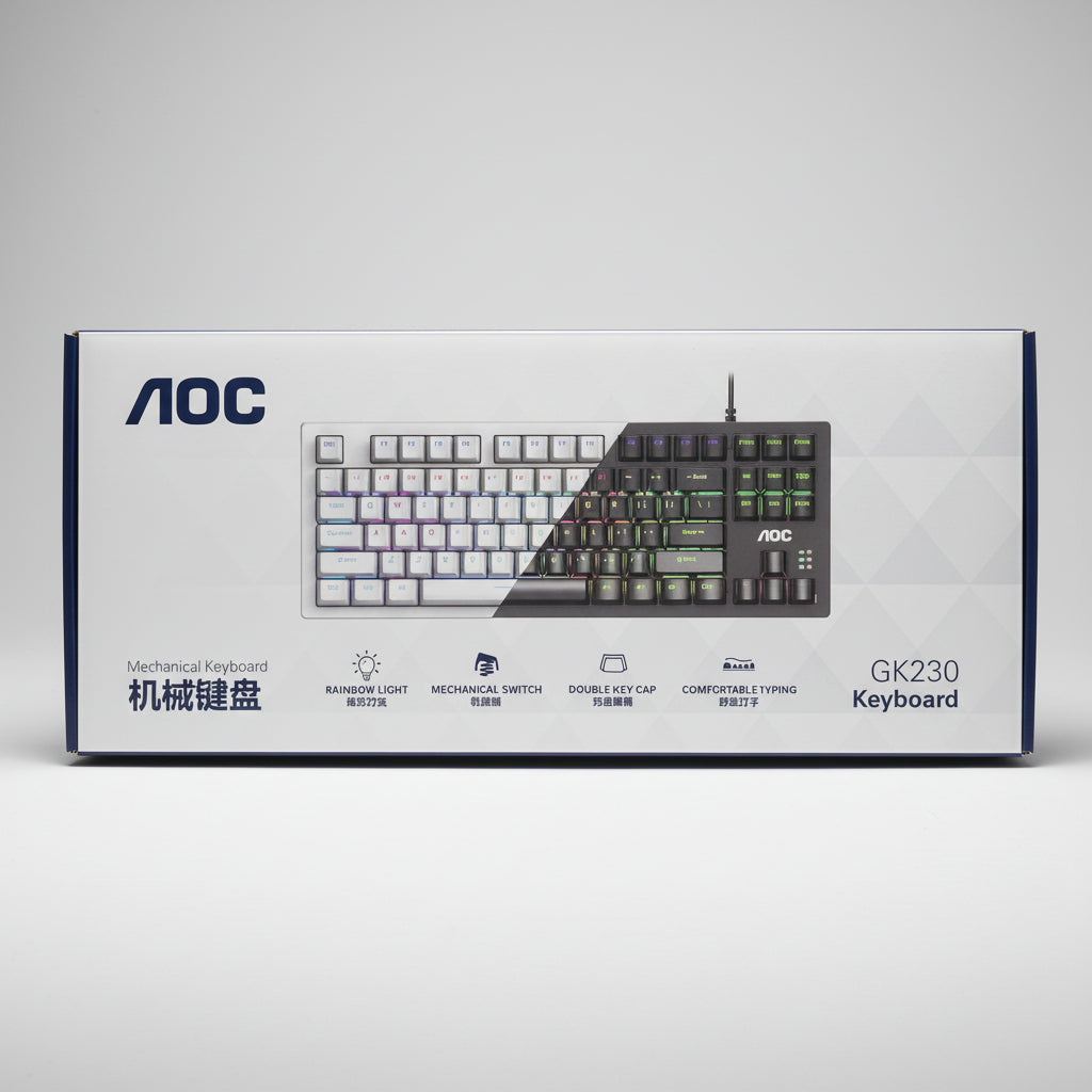 AOC GK-230 Mechanical Keyboard 87 Keys Blue Switch Wired