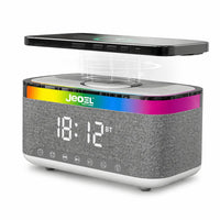 JEDEL 4-In-1 Speaker, Wireless Charger, Clock, RGB Lightning