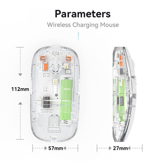 Transparent Bluetooth + 2.4G Wireless Rechargeable Mouse