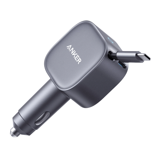 Anker Nano 75W Car Charger with Retractable cable