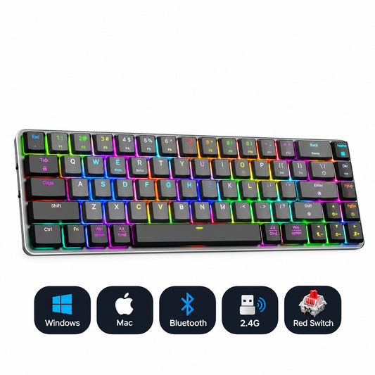 CX32 Low Profile Mechanical Red Switch Keyboard Tri Mode MAC/Windows