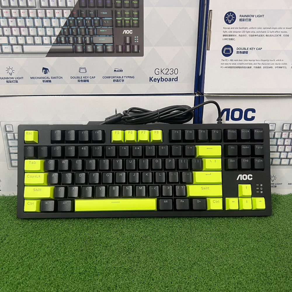 AOC GK-230 Mechanical Keyboard 87 Keys Blue Switch Wired