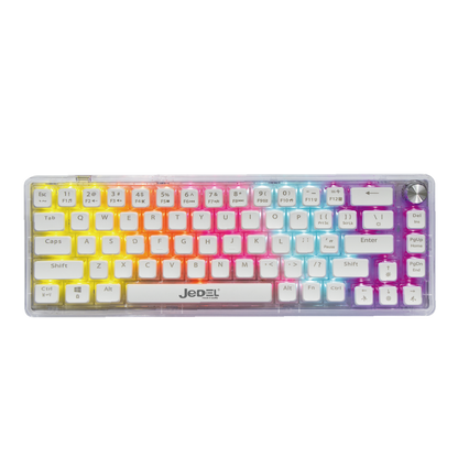 JEDEL KL-150 Transparent Wired Mechanical Keyboard White Switch