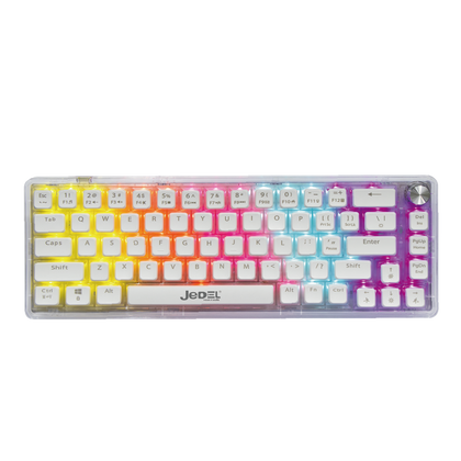 JEDEL KL-155 Transparent Wired Mechanical Keyboard Crystal Switch
