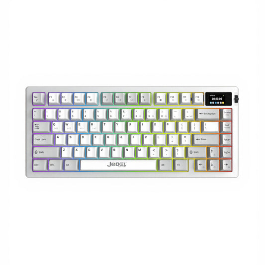 JEDEL WKL-88 Tri Mode Hot Swap, Linear Pink Switch Mechanical Keyboard