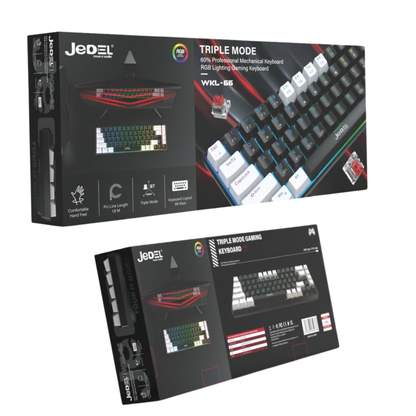 Jedel WKL-66 Tri Mode Mechanical Keyboard Red Switch