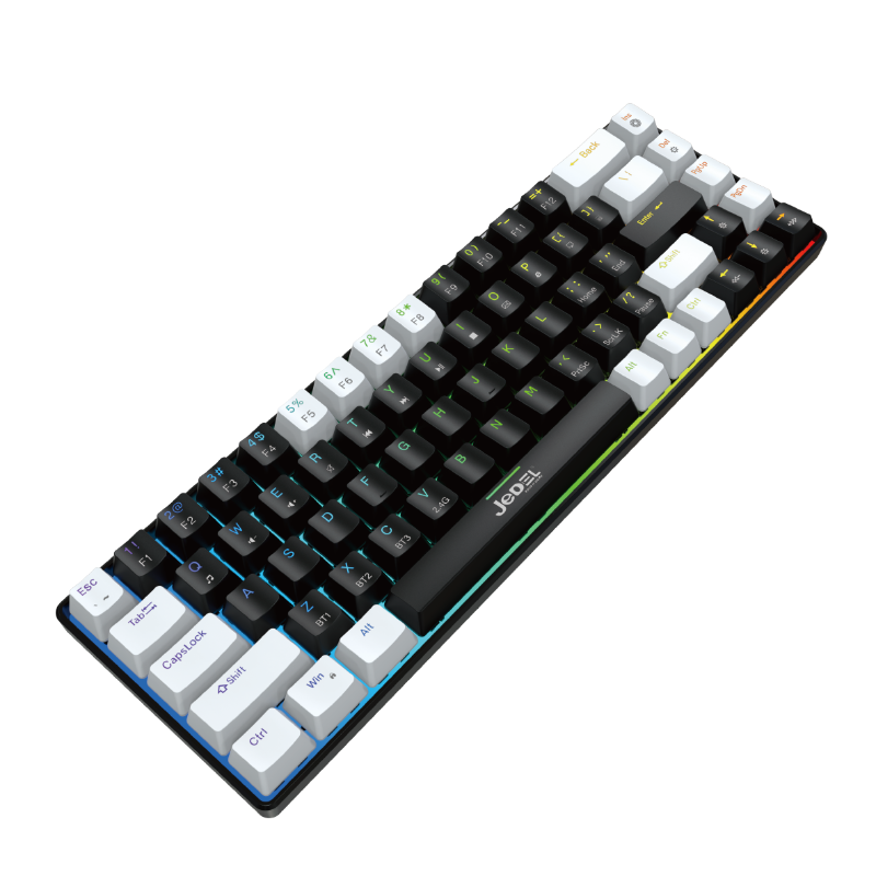 Jedel WKL-66 Tri Mode Mechanical Keyboard Red Switch