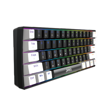 JEDEL-KL69 61 Keys Wired Mechanical Keyboard Blue Switches