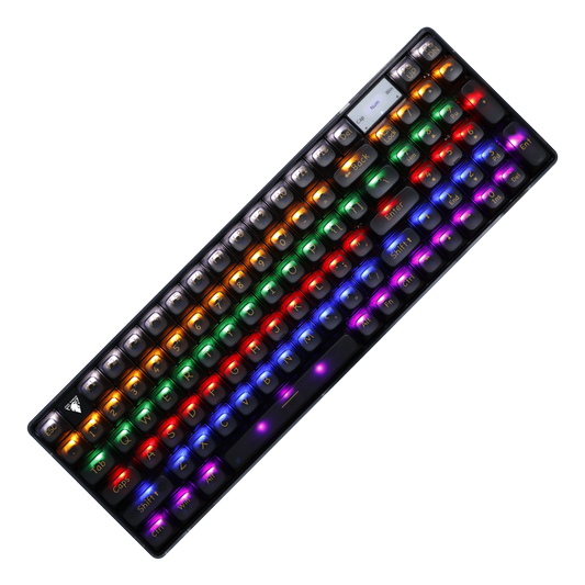 JEDEL KL-139B Transparent Mechanical Keyboard White Switch Wired