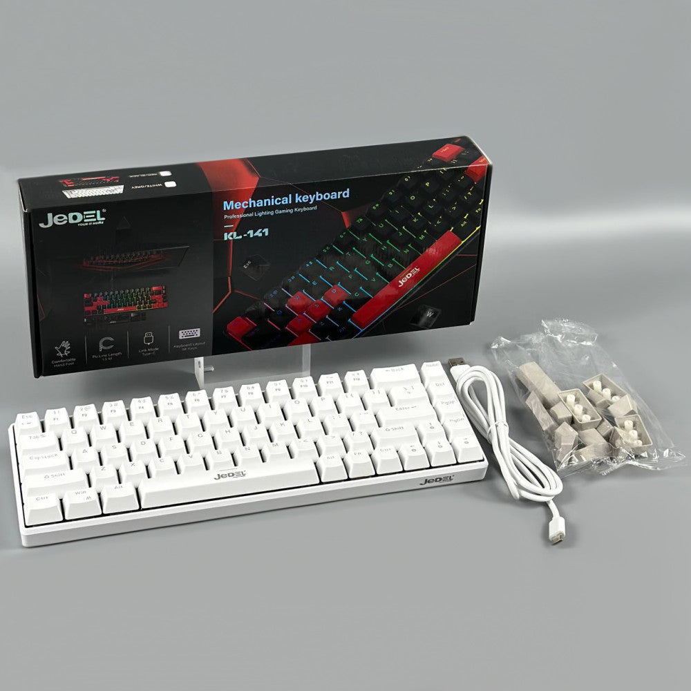 JEDEL KL-141 Mechanical Keyboard Wired (Extra Key Caps) 68 Keys