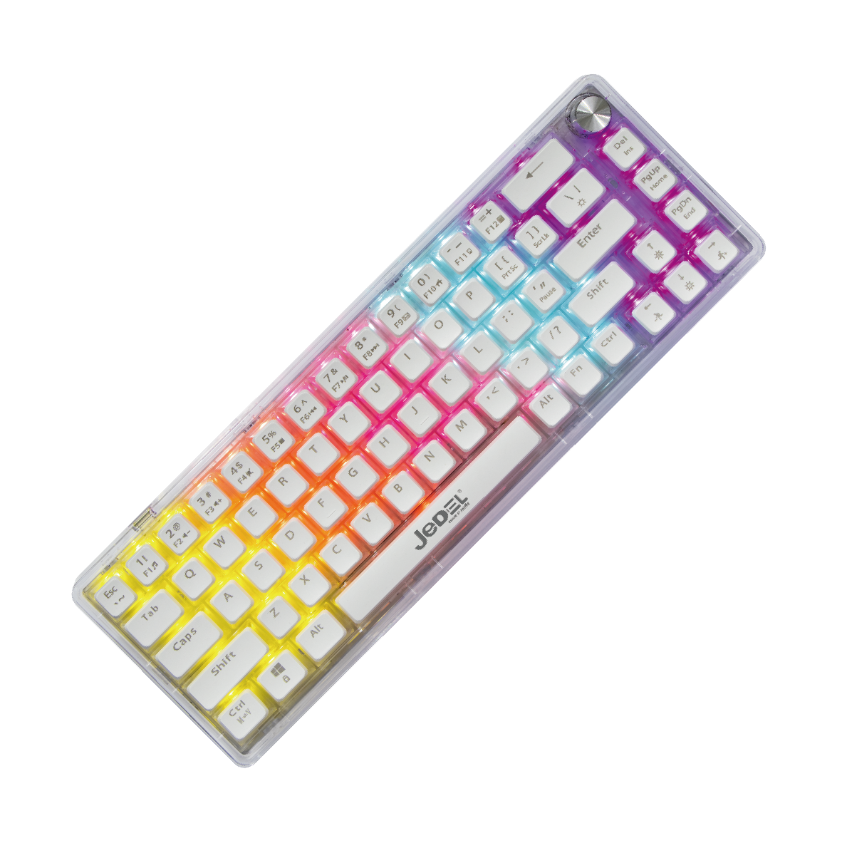 JEDEL KL-150 Transparent Wired Mechanical Keyboard White Switch
