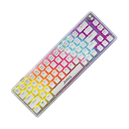 JEDEL KL-150 Transparent Wired Mechanical Keyboard White Switch