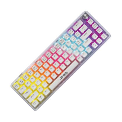 JEDEL KL-155 Transparent Wired Mechanical Keyboard Crystal Switch