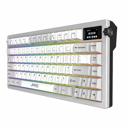 JEDEL WKL-88 Tri Mode Hot Swap, Linear Pink Switch Mechanical Keyboard