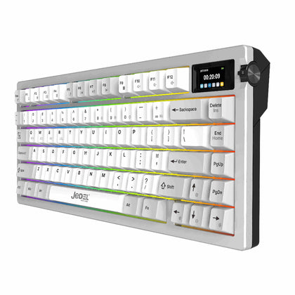 JEDEL WKL-88 Tri Mode Hot Swap, Linear Pink Switch Mechanical Keyboard