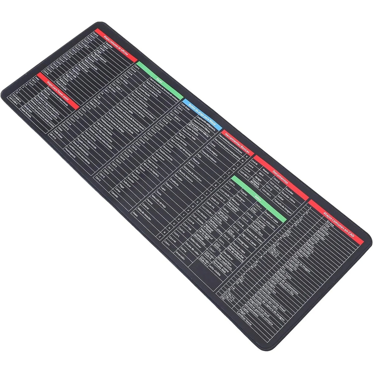Keyboard Shortcuts Large Mousepad 35x16 Inches