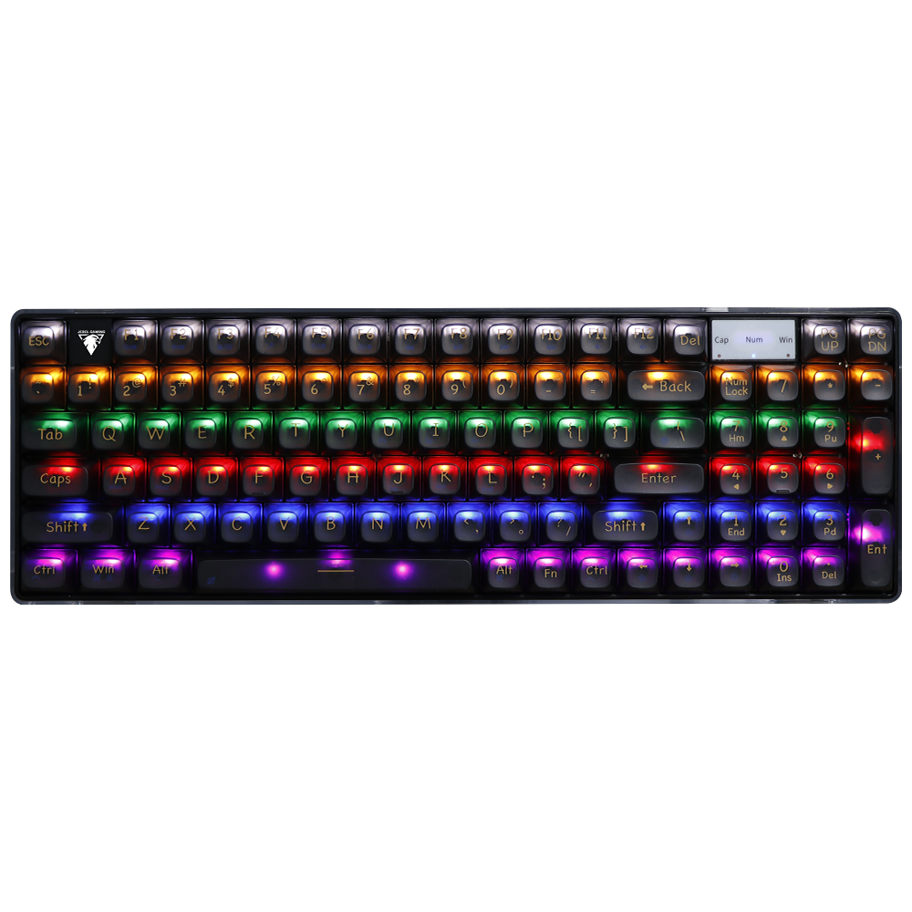 JEDEL KL-139B Transparent Mechanical Keyboard White Switch Wired