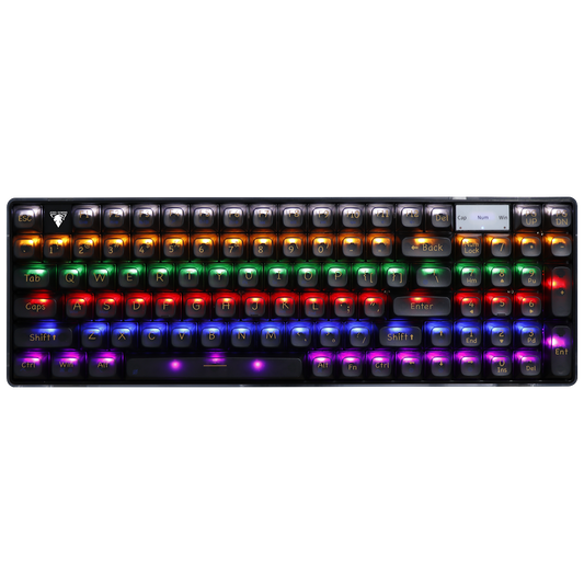 JEDEL KL-139B Transparent Mechanical Keyboard White Switch Wired