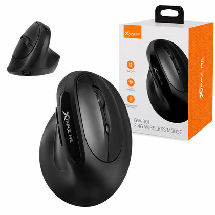 Xtrike Me GW-301 Wireless Vertical Mouse Rechargeable 2.4G